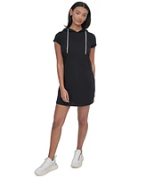Dkny Sport Women's Roll-Sleeve Hooded Sneaker Dress