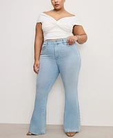Good American Women's Soft Tech Legs Flare Jeans