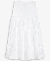 On 34th Women's Cotton Gauze Tiered Midi Skirt, Exclusively at Macy's