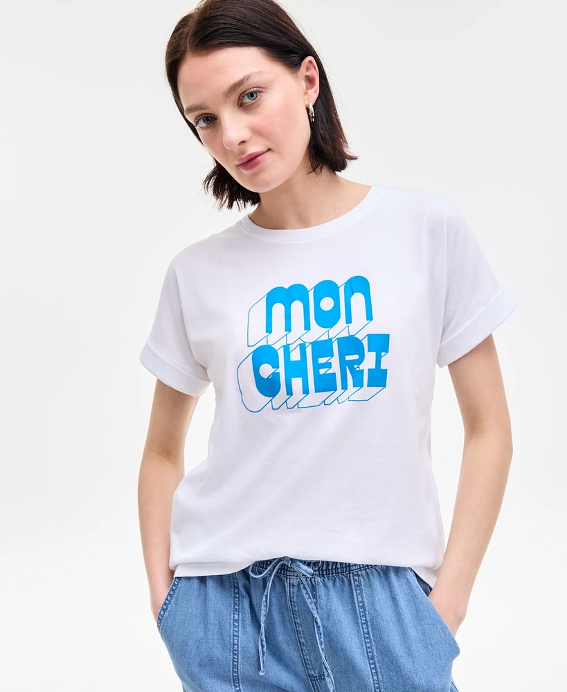 On 34th Women's Cuffed Dolman-Sleeve Mon Cheri T-Shirt, Exclusively at Macy's