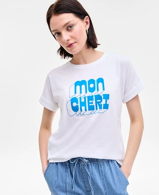 On 34th Women's Cuffed Dolman-Sleeve Mon Cheri T-Shirt, Exclusively at Macy's