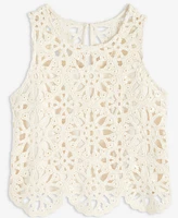 On 34th Women's Crochet Scallop-Hem Tank, Exclusively at Macy's