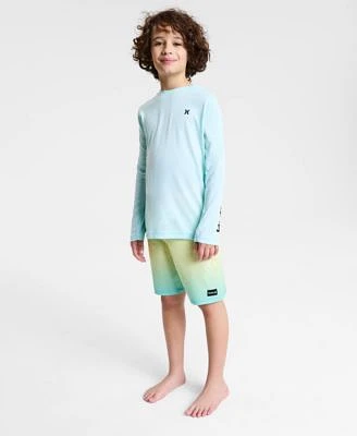 Hurley Big Boys Icon Long Sleeve T Shirt First Light Swim Shorts