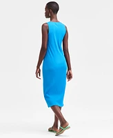 On 34th Women's Rib-Knit Button Down Midi Dress, Exclusively at Macy's