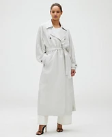 Calvin Klein Women's Relaxed Double-Breasted Trench Coat