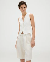 Calvin Klein Women's Hidden-Button Tailored Vest