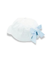 Bits & Bows Girls Golf Bow Baseball Hat in White
