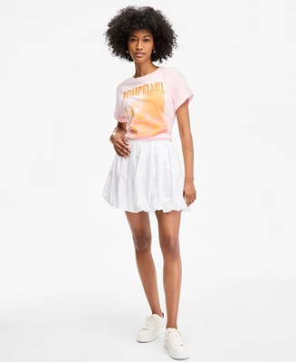 On 34th Women's Cotton Bubble-Hem Mini Skirt, Exclusively at Macy's