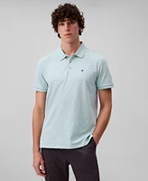 Calvin Klein Men's Regular-Fit Smooth Cotton Monogram Logo Polo Shirt