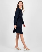 Boss Orange Women's Ruched-Waist Satin Minidress