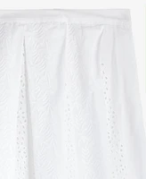 On 34th Women's Cotton Eyelet Pleated Midi Skirt, Exclusively at Macy's