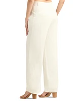 Bcx Juniors' Pleat-Front Mid-Rise Wide-Leg Pants