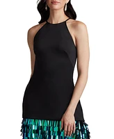 Tadashi Shoji Women's Selena Neoprene Sequin-Fringe Mini Dress