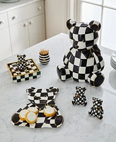 Mackenzie-Childs Courtly Check Bear Ceramic Cookie Jar