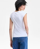 I.n.c. International Concepts Women's Side-Cinched Cotton Tank Top, Exclusively at Macy's