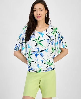 I.n.c. International Concepts Women's Side-Tie Animal-Print Top, Exclusively at Macy's