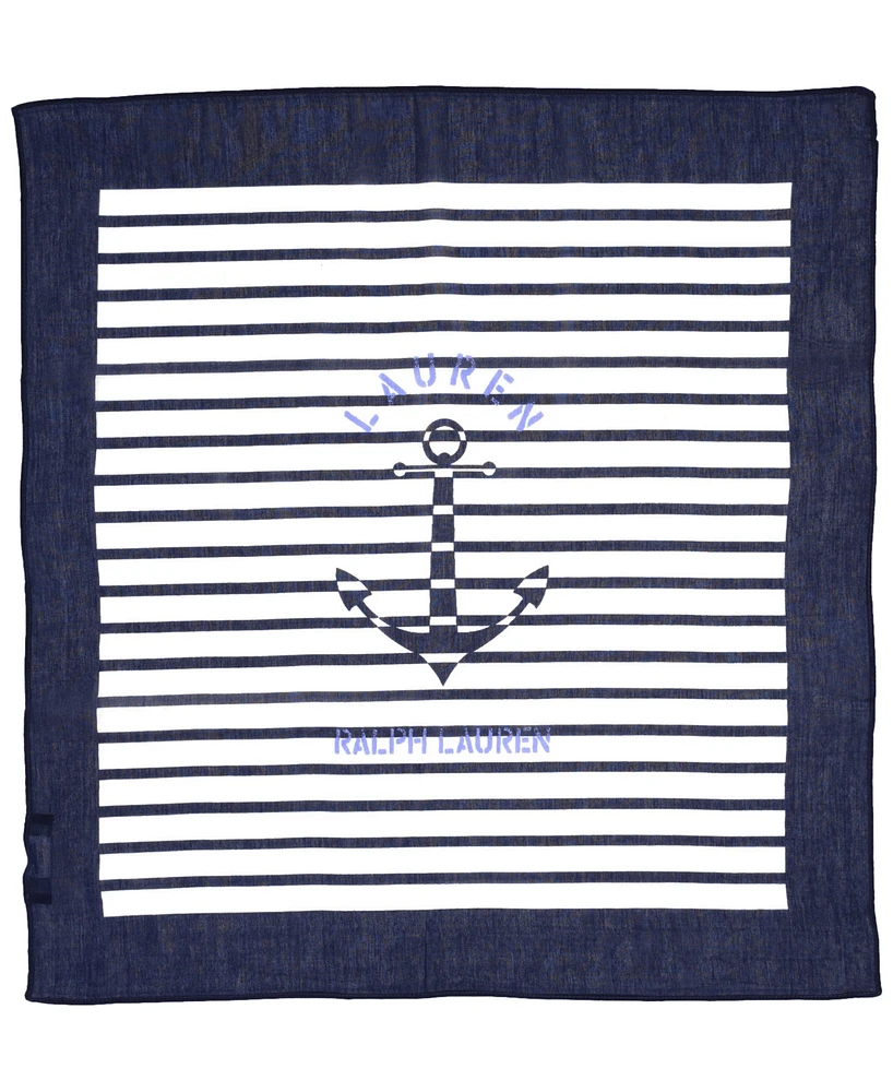 Lauren Ralph Lauren Stripe Anchor Square Scarf