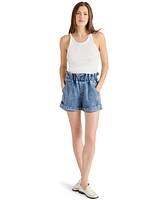 Steve Madden Women's Elare High-Rise Cotton Denim Shorts