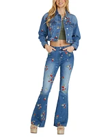 Driftwood Women's Strawberry Fields Cropped Trucker Jacket