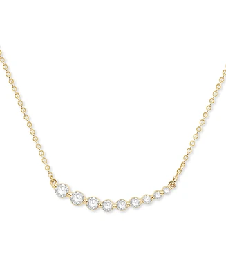 Diamond East West Necklace (1/2 ct. t.w.) in 14k Yellow Gold