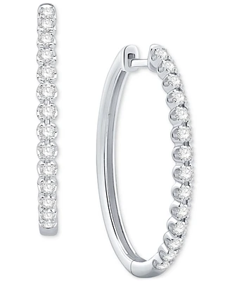 Diamond Hoop Earring (3/4 ct.tw.) 10k White Gold or Yellow