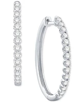 Diamond Hoop Earring (3/4 ct.tw.) 10k White Gold or Yellow