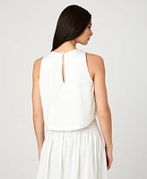 French Connection Women's Cotton Poplin Pinstriped Shell Top