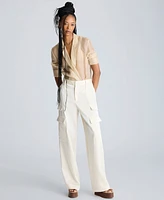 Kenneth Cole Women's High-Rise Cargo Pants