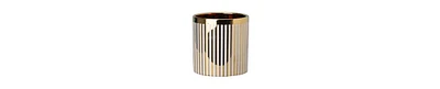 Striped Ceramic Planter – Cylindrical Shape for Indoor & Outdoor Use