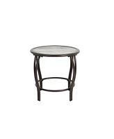 3-Piece Patio Rocking Bistro Set, Rattan Conversation with Coffee Table