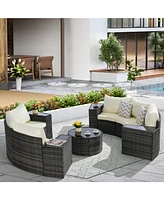 11-pc Half-Moon Patio Set