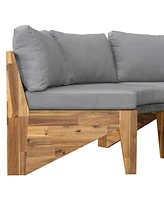 6-Person Outdoor Seating Set w/Cushions & Coffee Table