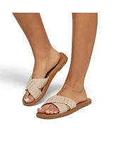 Roxy Women's Andreya Raffia Slip-On Sandals