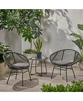 Modern Outdoor Basket Chair Set - Relax in Style