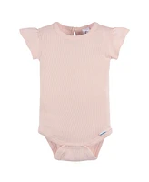 Gerber Baby Girls Crystal Pink Bodysuit and Shorts Set, 2-Pack