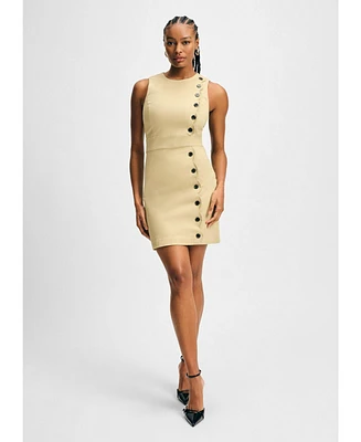 Isaac Mizrahi Women's Twill Scallop Sheath Dress