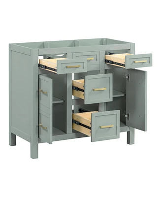 [Cabinet Only] 36" Light Green Bathroom Vanity(Sink not included)
