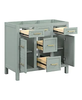 [Cabinet Only] 36" Light Green Bathroom Vanity(Sink not included)