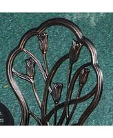 Copper Tulip Bistro Set - Table & 2 Chairs