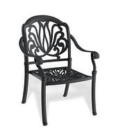 5-pc Cast Aluminum Patio Set, Black Frame