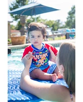 CoComelon Toddler Boys Rash Guard and Swim Trunks Outfit Set