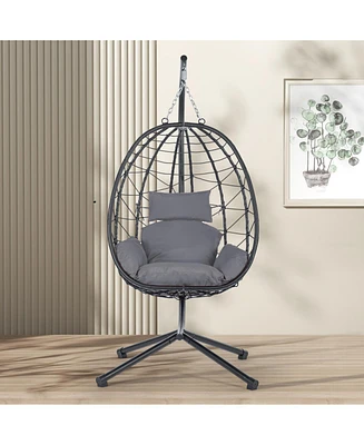 Egg chair with stand, indoor/outdoor, patio, bedroom, balcony