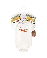 Touched by Nature Baby Boys Cotton Bodysuits, Happy Veggies, Preemie