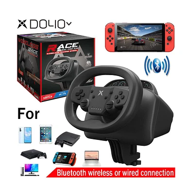 Bluetooth Wireless Gaming Racing Steering Wheel Controller For Switch PS3 PS4 ipad