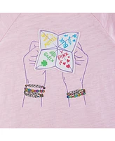 Andy & Evan Little Girls Toddler/Child Pink Raglan Sleeve Knotted Tee