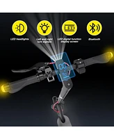 EV10K Pro Portable Electric Scooter with Dual Shock Absorbers | 22 Miles of Range | 19 Mph Top Speed | 500W Motor | 10 Inch Honeycomb Tires | Dual Bra