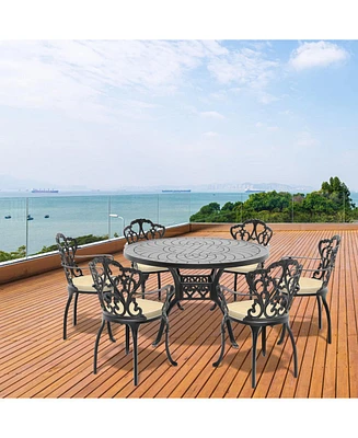7pc Alum Patio Set w/ Cushions