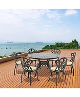 7pc Alum Patio Set w/ Cushions