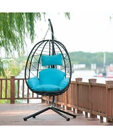Egg chair with stand, indoor/outdoor, patio, bedroom, balcony