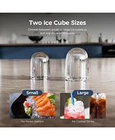 Cowsar Countertop Ice Maker,26Lbs/24H,9 Cubes 6 Mins,Portable Machine with Scoop and Basket,2 Sizes of Bullet Cube for Home Kitchen Off